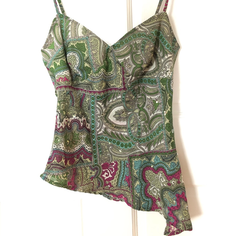 #Byer California green/pink paisley-ish tank